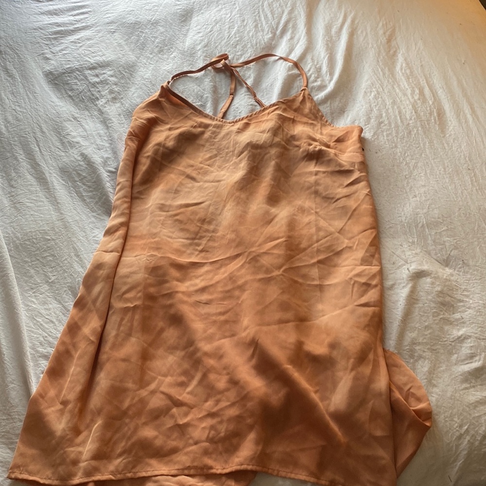 Orange slip on dress from forever 21